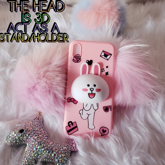 LINE FRIENDS CONY RABBIT PINK IPHONE CASE - Picture 2 of 8